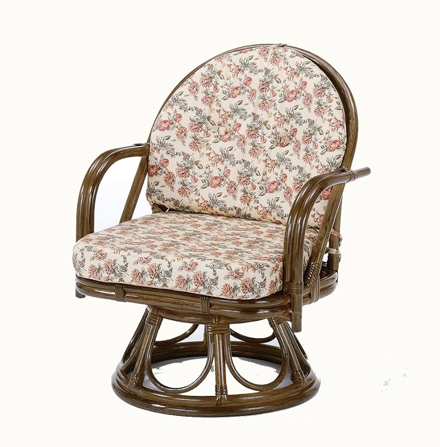 美品♡おしゃれ♡ラタン　回転椅子♡レトロ籐チェア② 楽天市場】籐回転椅子 籐椅子 回転椅子 座面高28cm ラタンチェア